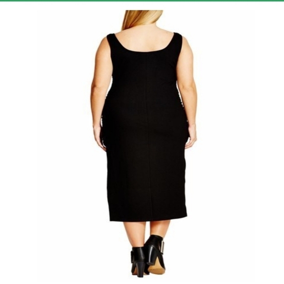 Ladies City Chic Plus Diva Side Weave Bodycon dress sz XXL - Picture 2 of 6